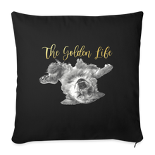 Load image into Gallery viewer, The Golden Life Throw Pillow Cover 18” x 18” - black