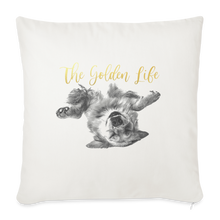 Load image into Gallery viewer, The Golden Life Throw Pillow Cover 18” x 18” - natural white
