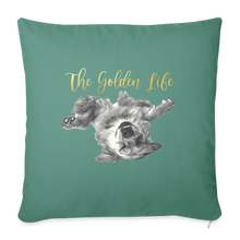 Load image into Gallery viewer, The Golden Life Throw Pillow Cover 18” x 18” - cypress green