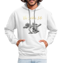 Load image into Gallery viewer, The Golden Life - Contrast Hoodie - white/gray