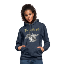 Load image into Gallery viewer, The Golden Life - Contrast Hoodie - indigo heather/asphalt