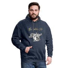 Load image into Gallery viewer, The Golden Life - Contrast Hoodie - indigo heather/asphalt