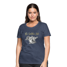Load image into Gallery viewer, The Golden Life - Women’s Premium T-Shirt - heather blue