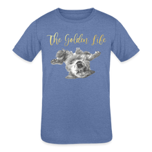 Load image into Gallery viewer, The Golden Life - Kids' Tri-Blend T-Shirt - heather blue