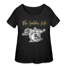 Load image into Gallery viewer, The Golden Life - Women’s Curvy T-Shirt - black