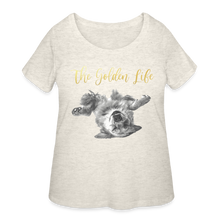 Load image into Gallery viewer, The Golden Life - Women’s Curvy T-Shirt - heather oatmeal