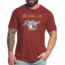 Load image into Gallery viewer, The Golden Life - Unisex Tri-Blend T-Shirt - heather cranberry