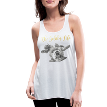 Load image into Gallery viewer, The Golden Life - Women's Flowy Tank Top by Bella - white