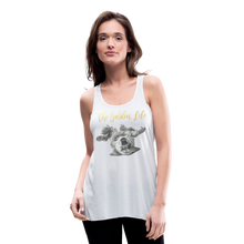 Load image into Gallery viewer, The Golden Life - Women's Flowy Tank Top by Bella - white