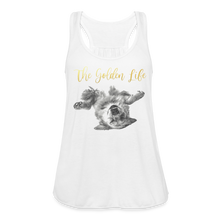 Load image into Gallery viewer, The Golden Life - Women's Flowy Tank Top by Bella - white