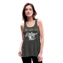 Load image into Gallery viewer, The Golden Life - Women's Flowy Tank Top by Bella - deep heather