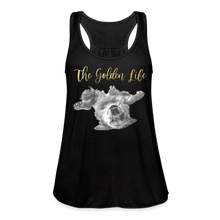 Load image into Gallery viewer, The Golden Life - Women's Flowy Tank Top by Bella - black