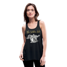 Load image into Gallery viewer, The Golden Life - Women's Flowy Tank Top by Bella - black