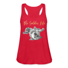 Load image into Gallery viewer, The Golden Life - Women's Flowy Tank Top by Bella - red