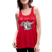 Load image into Gallery viewer, The Golden Life - Women's Flowy Tank Top by Bella - red