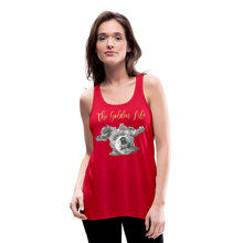 Load image into Gallery viewer, The Golden Life - Women's Flowy Tank Top by Bella - red