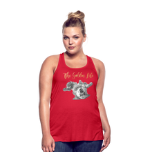Load image into Gallery viewer, The Golden Life - Women's Flowy Tank Top by Bella - red