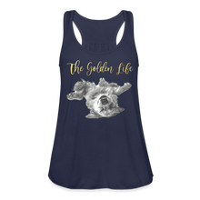 Load image into Gallery viewer, The Golden Life - Women's Flowy Tank Top by Bella - navy