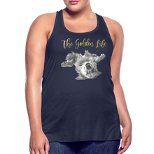 Load image into Gallery viewer, The Golden Life - Women's Flowy Tank Top by Bella - navy