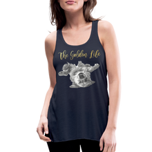 Load image into Gallery viewer, The Golden Life - Women's Flowy Tank Top by Bella - navy