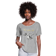Load image into Gallery viewer, The Golden Life - Women’s Flowy T-Shirt - heather grey