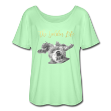 Load image into Gallery viewer, The Golden Life - Women’s Flowy T-Shirt - mint green