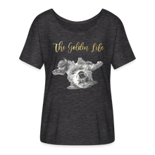 Load image into Gallery viewer, The Golden Life - Women’s Flowy T-Shirt - charcoal grey