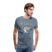 Load image into Gallery viewer, The Golden Life - Men's Premium T-Shirt - steel blue