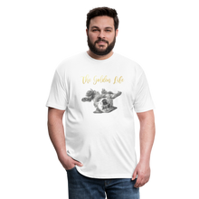 Load image into Gallery viewer, The Golden Life - Fitted Cotton/Poly T-Shirt by Next Level - white
