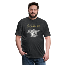 Load image into Gallery viewer, The Golden Life - Fitted Cotton/Poly T-Shirt by Next Level - heather black
