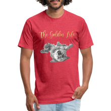 Load image into Gallery viewer, The Golden Life - Fitted Cotton/Poly T-Shirt by Next Level - heather red