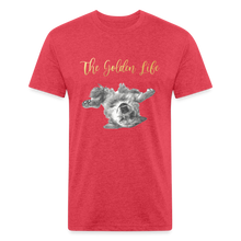 Load image into Gallery viewer, The Golden Life - Fitted Cotton/Poly T-Shirt by Next Level - heather red
