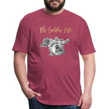 Load image into Gallery viewer, The Golden Life - Fitted Cotton/Poly T-Shirt by Next Level - heather burgundy