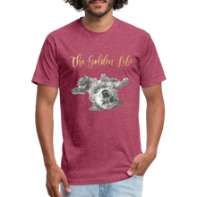 Load image into Gallery viewer, The Golden Life - Fitted Cotton/Poly T-Shirt by Next Level - heather burgundy