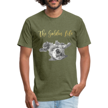 Load image into Gallery viewer, The Golden Life - Fitted Cotton/Poly T-Shirt by Next Level - heather military green