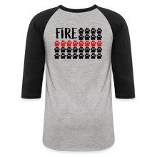 Load image into Gallery viewer, K9s Lead the Way - Fire - Baseball T-Shirt - heather gray/black