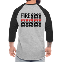 Load image into Gallery viewer, K9s Lead the Way - Fire - Baseball T-Shirt - heather gray/black