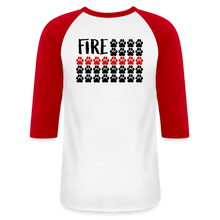 Load image into Gallery viewer, K9s Lead the Way - Fire - Baseball T-Shirt - white/red