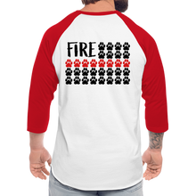 Load image into Gallery viewer, K9s Lead the Way - Fire - Baseball T-Shirt - white/red