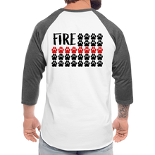 Load image into Gallery viewer, K9s Lead the Way - Fire - Baseball T-Shirt - white/charcoal