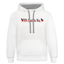 Load image into Gallery viewer, K9s Lead the Way - Fire - Contrast Hoodie - white/gray