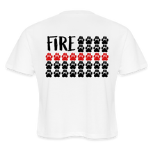 Load image into Gallery viewer, K9s Lead the Way - Fire - Women's Cropped T-Shirt - white