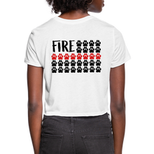 Load image into Gallery viewer, K9s Lead the Way - Fire - Women's Cropped T-Shirt - white