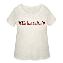 Load image into Gallery viewer, K9s Lead the Way - Fire - Women’s Curvy T-Shirt - heather oatmeal