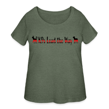 Load image into Gallery viewer, K9s Lead the Way - Fire - Women’s Curvy T-Shirt - heather military green