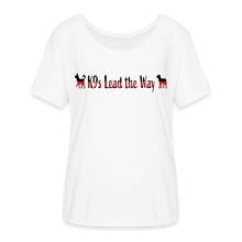 Load image into Gallery viewer, K9s Lead the Way - Fire - Women’s Flowy T-Shirt - white