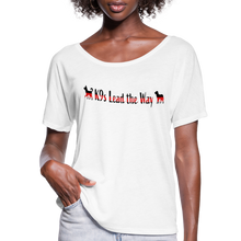 Load image into Gallery viewer, K9s Lead the Way - Fire - Women’s Flowy T-Shirt - white