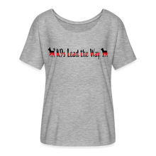 Load image into Gallery viewer, K9s Lead the Way - Fire - Women’s Flowy T-Shirt - heather grey
