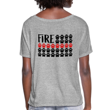 Load image into Gallery viewer, K9s Lead the Way - Fire - Women’s Flowy T-Shirt - heather grey