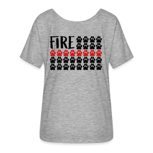 Load image into Gallery viewer, K9s Lead the Way - Fire - Women’s Flowy T-Shirt - heather grey